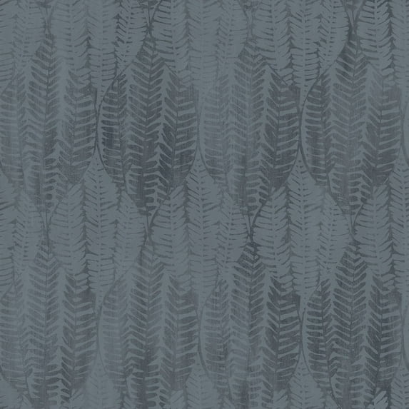 Galerie Wallcoverings Bazaar Wasabi Leaves Design Non-woven Metallic Wallpaper Roll 33 feet x 21 inches - Grey