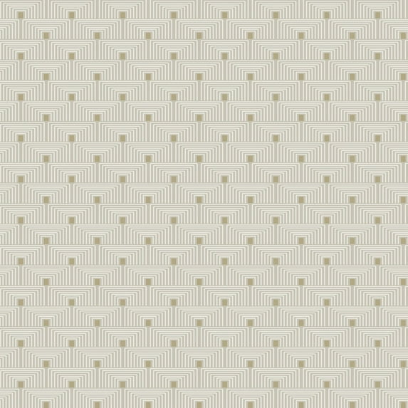 Galerie Wallcoverings Boutique Geometric Key Non-woven Metallic Wallpaper Roll 33 feet x 21 inches - Off White