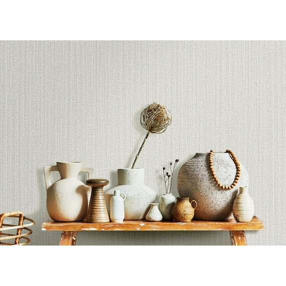 Galerie Wallcoverings Cottage Chic Plain Texture ECODECO Material Matte Wallpaper Roll 33 feet x 21 inches - Pink