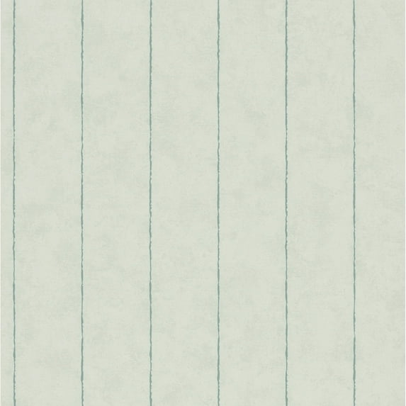 Galerie Wallcoverings Flora Pinstripes Vinyl on Non-woven Matte Wallpaper Roll 33 feet x 21 inches - Green