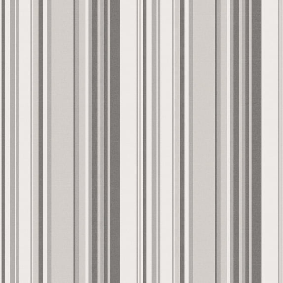 Galerie Wallcoverings Global Fusion Multi-Stripe Non-woven Matte Wallpaper Roll 33 feet long x 21 inches wide - Grey