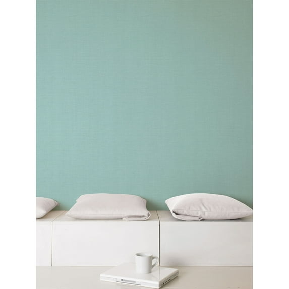 Galerie Wallcoverings Global Fusion Woven Rattan Effect Non-woven Matte Wallpaper Roll 33 feet long x 21 inches wide - Blue