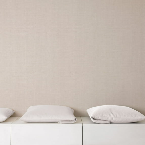 Galerie Wallcoverings Global Fusion Woven Rattan Effect Non-woven Matte Wallpaper Roll 33 feet long x 21 inches wide - Grey