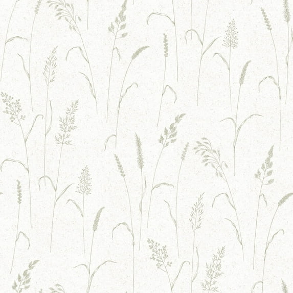 Galerie Wallcoverings Kitchen Recipes Floral Whisps Vinyl on Non-woven Matte Wallpaper Roll 33 feet x 21 inches - Beige