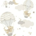 thumbnail image 1 of Galerie Wallcoverings  Little Explorers 2  Hot Air Balloons Non-woven Matte Wallpaper Roll 33 feet x 21 inches - Grey, 1 of 5