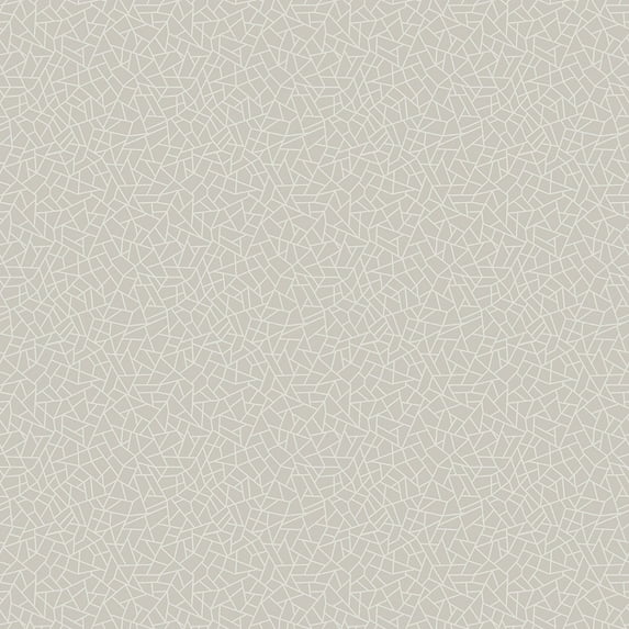 Galerie Wallcoverings Metallic FX Crazed Geometric Non-woven Metallic Finish Wallpaper Roll 33 feet x 21 inches - Silver