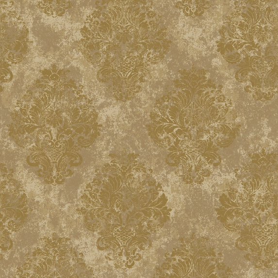 Galerie Wallcoverings Metallic FX Traditional Damask Non-woven Metallic ...