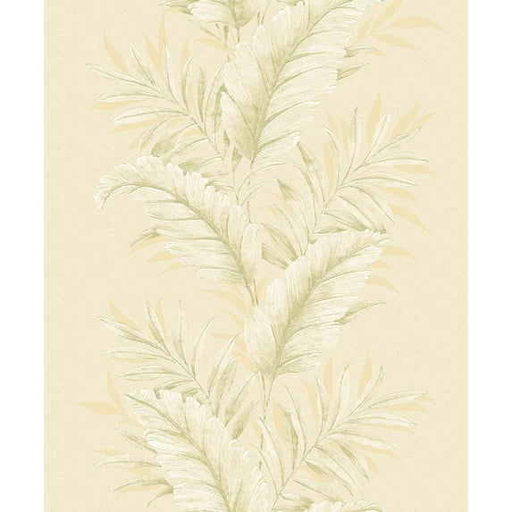 Galerie Wallcoverings Palazzo Collection Fern Stripe Vinyl on Non-woven Matte Wallpaper Roll 33 feet x 21 inches - Green