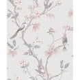 thumbnail image 1 of Galerie Wallcoverings  Secret Garden Classic Bird Trail Non-woven Matte Wallpaper Roll 33 feet x 21 inches - Grey, 1 of 5