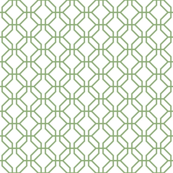 Galerie Wallcoverings Secret Garden Octogonal Trellis Non-woven Matte Wallpaper Roll 33 feet x 21 inches - White