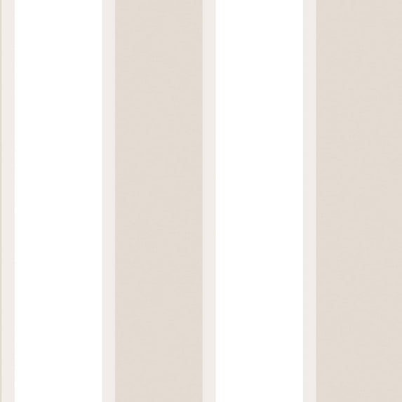 Galerie Wallcoverings Smart Stripes 2 Formal Stripe Vinyl on Non-Woven Matte Wallpaper Roll 33 feet x 21 inches - Cream/White