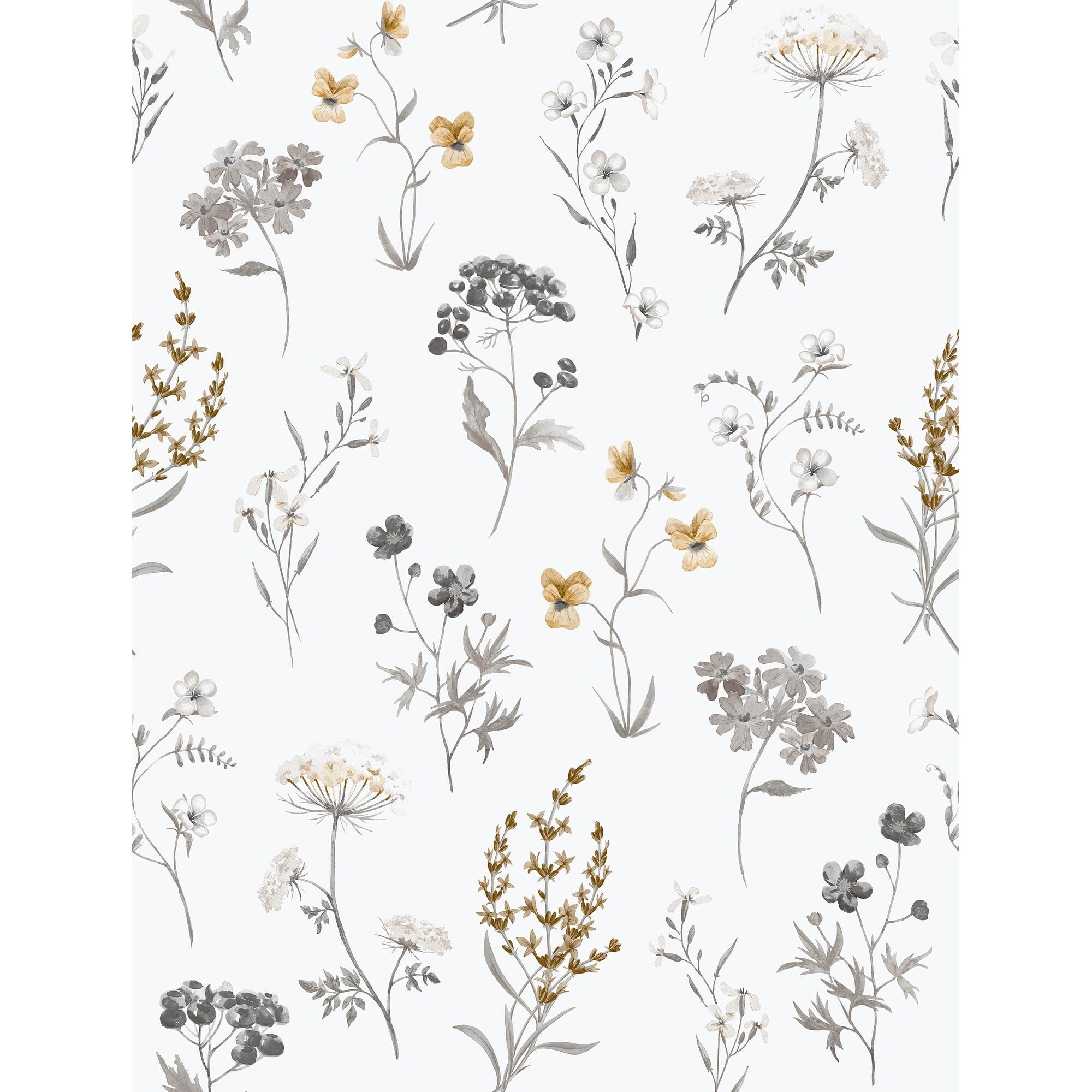 Spring Blossom Botanical Floral Mix Non-Pasted Wallpaper Roll