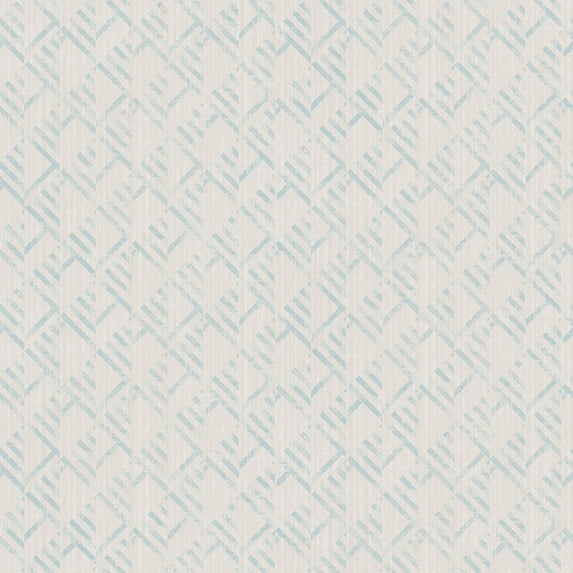 Galerie Wallcoverings TexStyle Collection Geometric Block Flock Non-woven Metallic Wallpaper Roll 33 feet x 21 inches - Mint