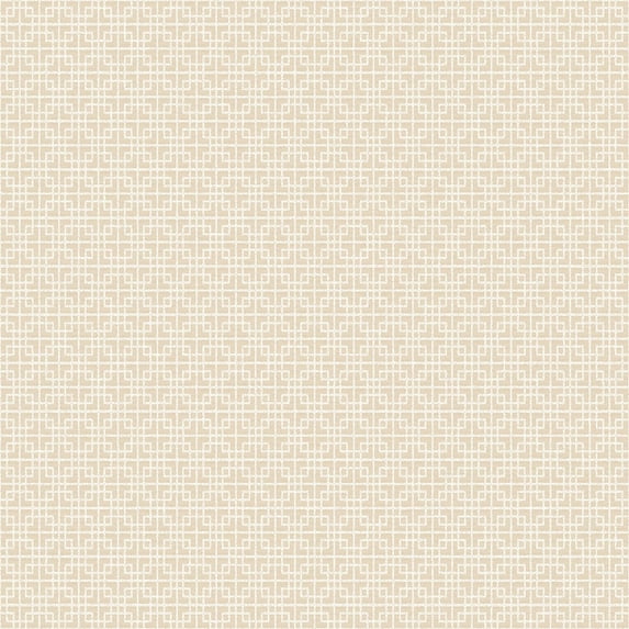 Galerie Wallcoverings TexStyle Collection Greek Key Non-woven Metallic Wallpaper Roll 33 feet x 21 inches - Beige