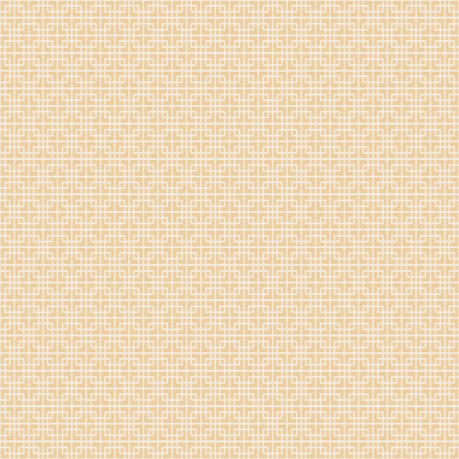 Gold and White Greek Key Non-Woven Wallpaper Roll
