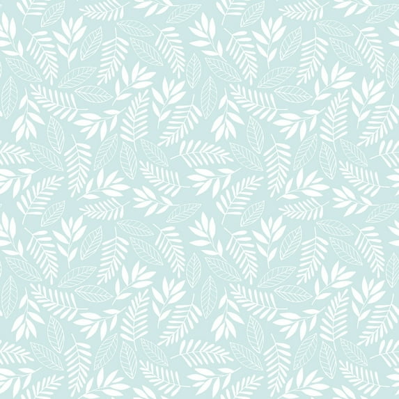 Galerie Wallcoverings Tiny Tots 2 Koala Leaf Non-woven Matte Wallpaper Roll 33 feet x 21 inches - Turquoise