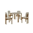 thumbnail image 1 of Gales Round 46.54 Dining Table from Engineered Wood in Beige - Set of 5, 1 of 10