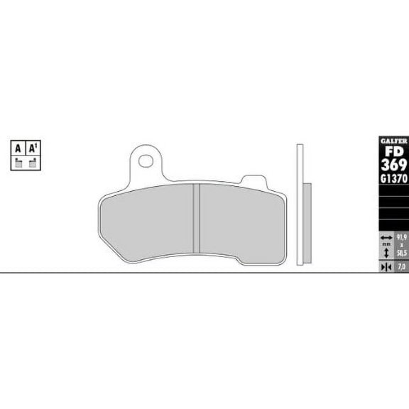 Galfer FD369G1370 HH Sintered Advanced Ceramic Brake Pad
