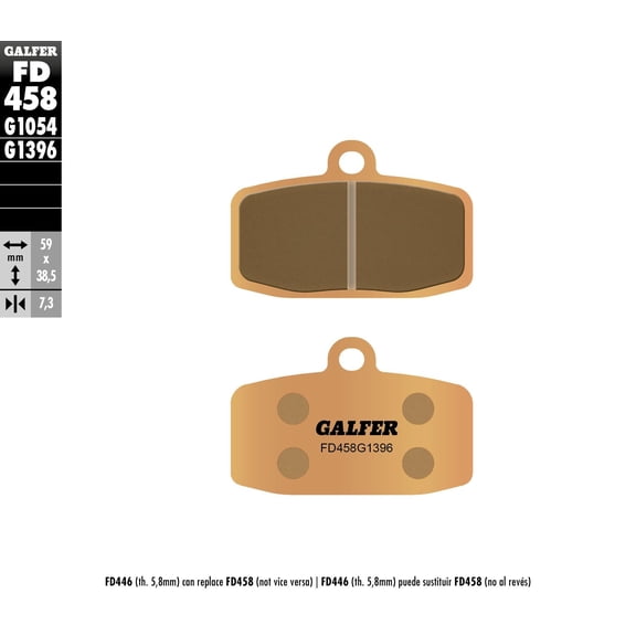 Galfer Brakes FD458G1396 HH Sintered Brake Pads