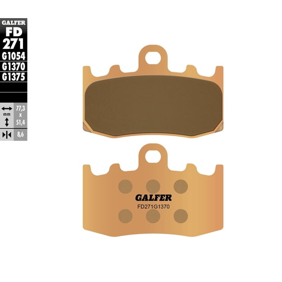 Galfer Brakes FD271G1370 1370 HH Sintered Brake Pads