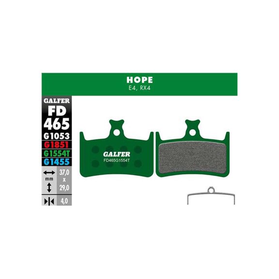 Galfer Hope E4, RX4-SH Disc Brake Pads - Pro Compound