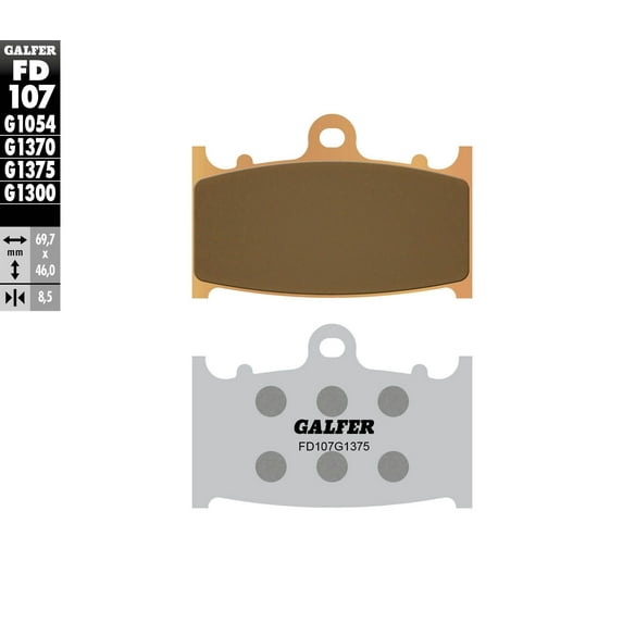 Galfer Brakes FD107G1375 HH Sintered Brake Pads