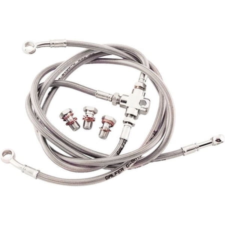 Galfer Braided Stainless Steel Rear Brake Line (FK003D102R)