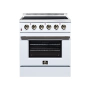 Galiano 30 Inch Freestanding Electric range, 4 radiant burners, 4.32 cf. True Convection oven, White