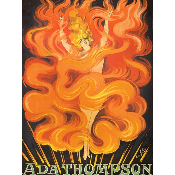 Galicia Singer Dancer Ada Thompson Fire Advert Extra Large Art Print Wall Mural Poster Premium XL