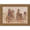 thumbnail image 1 of Galician gypsies 24x18 Gold Ornate Wood Framed Canvas Art by Rudolf von Alt, 1 of 2