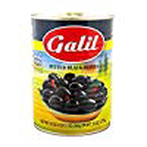 Galil Black Pitted Olives Kosher For Passover 19 Oz. Pack Of 6.