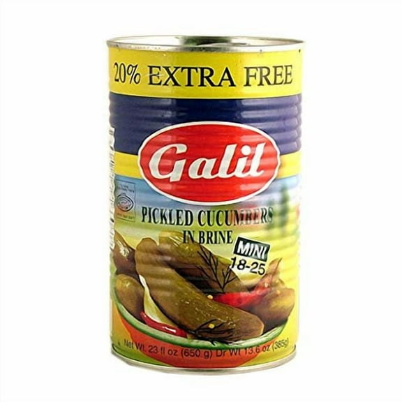 Galil Cucumber Pickles 18-25 in Brine 23 oz pack of 6