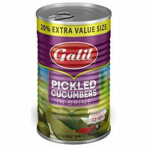 Galil Cucumber Pickles | Small 13-17 Brine | 23 oz