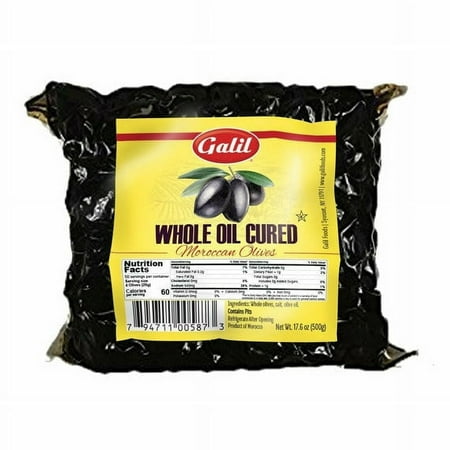 Galil Olives | Oil Cured Vac Pack | 17.6 oz
