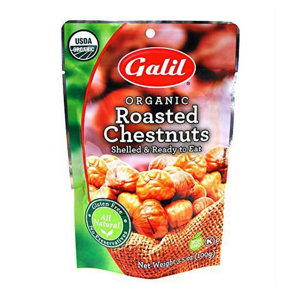 Galil Organic Roasted Chestnuts, Pack of 3