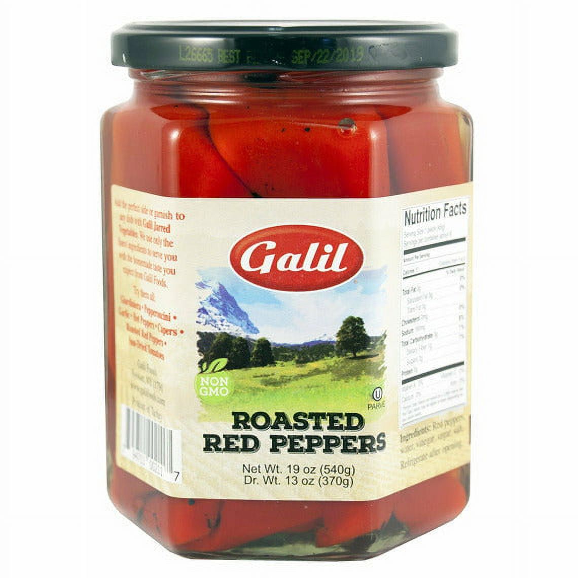 Galil Red Roasted Peppers Jar 19 oz