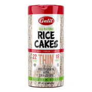 Galil Thin Multigrain Rice Cakes with Chia Seeds & Salt, Vegan & Gluten Free Snacks, 3.5 oz Pack