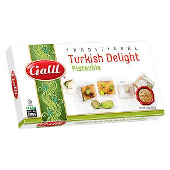 Galil Turkish Delight, Pistachio, 16-Ounce Boxes (Pack of 4) by Galil