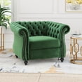 thumbnail image 1 of Galilea Chesterfield Velvet Club Chair, Emerald, 1 of 8