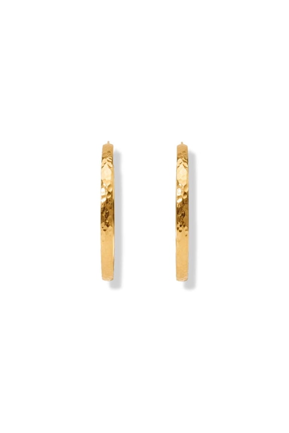 Galilea Textured Hoop Post Earrings
