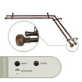 thumbnail image 1 of Galileo 13/16 inch Double Corner Window Curtain Rod 120-170" - Cocoa, 1 of 3