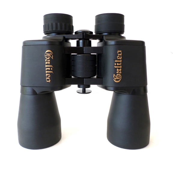 Galileo 16 Power water resistant Binocular with 50mm lenses for wide field of view. Embossed logo, Rubber armoring, Tripod port and Shoulder Case.