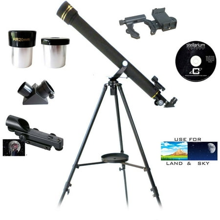 Galileo - 700mm x 60mm Refractor Telescope with Smart Phone Adapter - Black