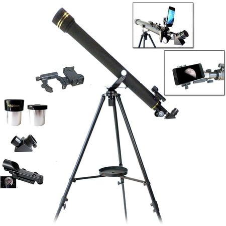 800m x 60mm Astronomical and Terrestrial Refractor Telescope Kit with Smartphone Photo Adapter