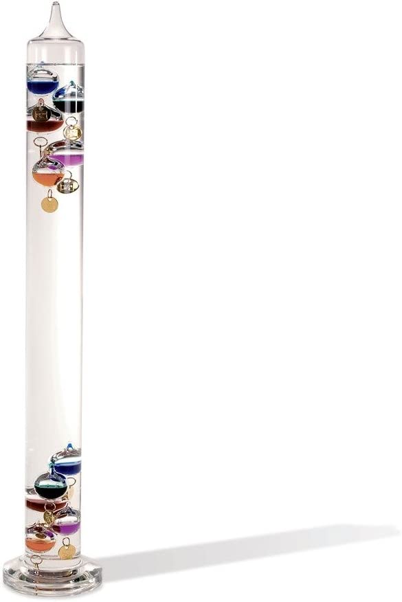 Galileo Glass Thermometer 20Inches Tall Law of Physics Indoor