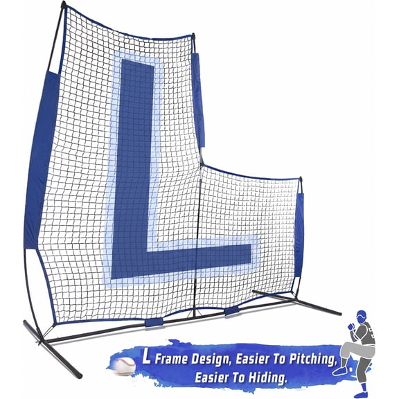 Galileo L Screen 7x7FT Baseball Softball Pitching Protection Net -Softball Baseball Screen Net with Carry Bag