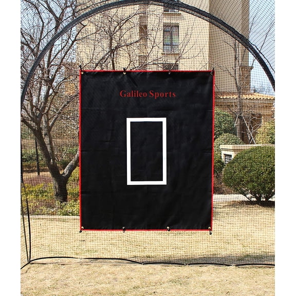 Galileo Vinyl Backstop Baseball/Softball Tarpaulin Backstop Batting cage target with Bungees 5x6 GB-56K