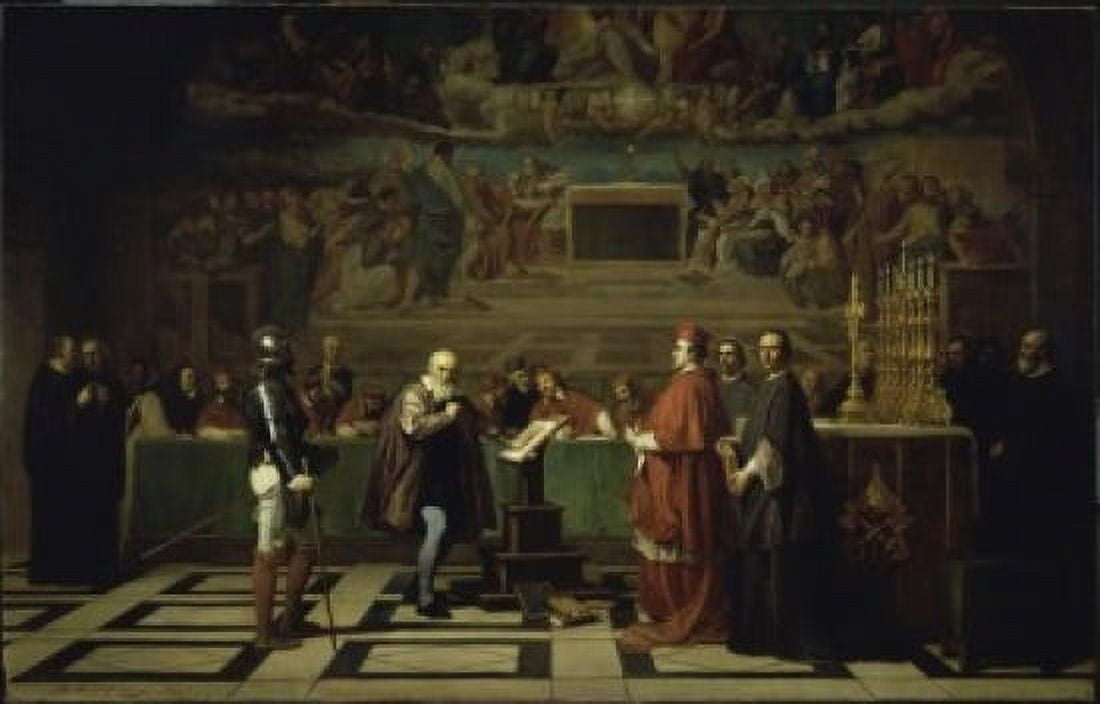 Galileo before the Inquistion 1632 -1847 Robert Fleury (1797-1890French) Musee du Louvre Paris Canvas Art - Robert Fleury (18 x 24)