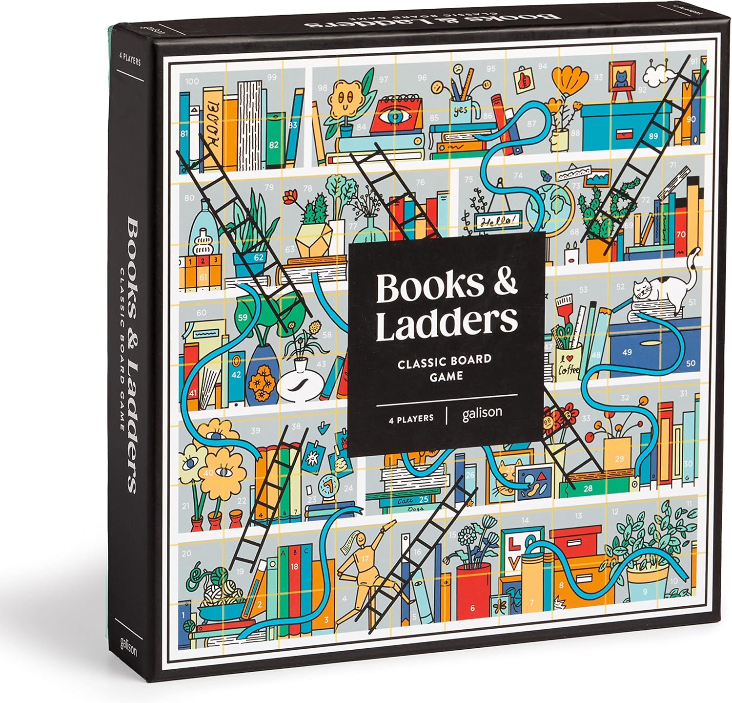Galison Books and Ladders Literary Version of Classic Snakes and