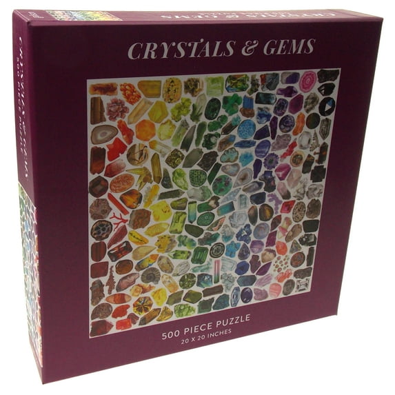 Galison Jigsaw Puzzle Crystals & Gems 500 Pieces 20x20